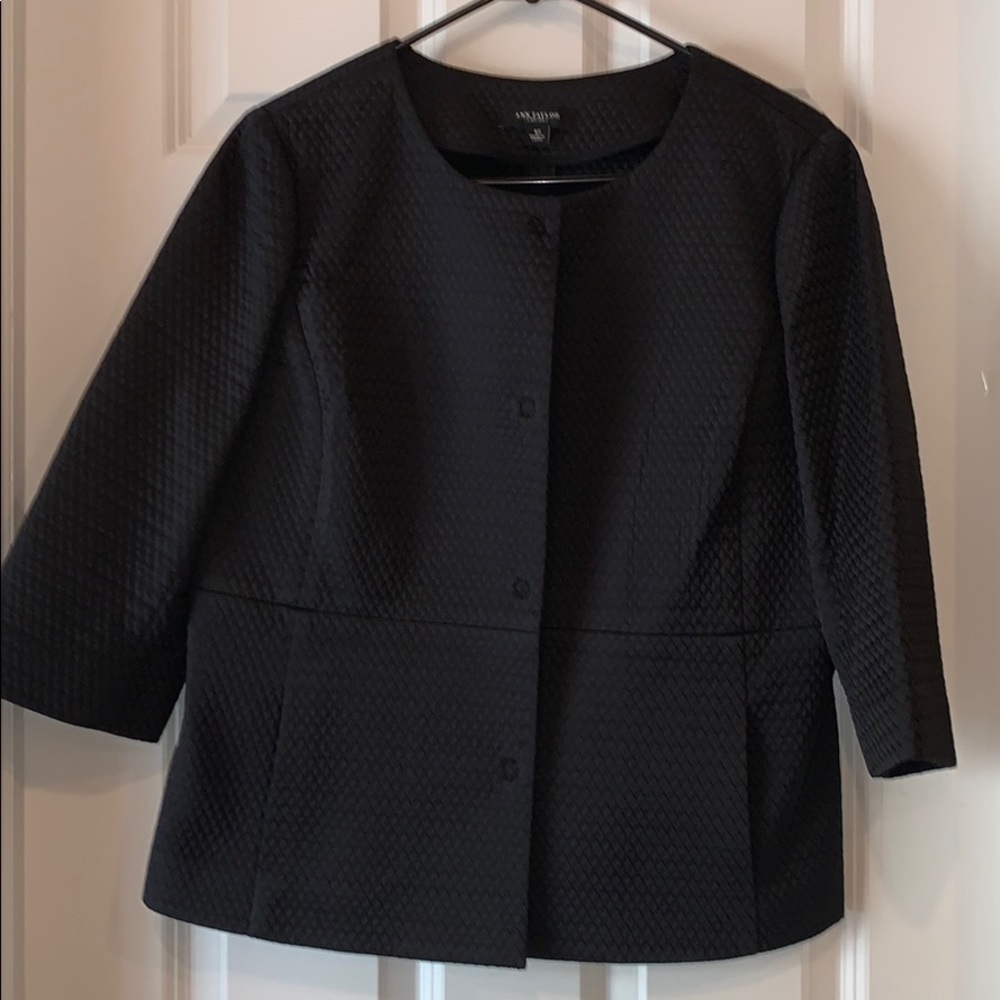 Black quilted jacket by Ann Taylor